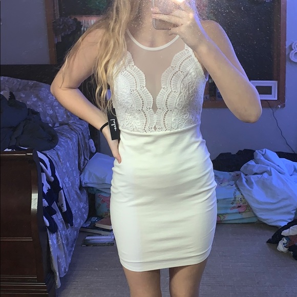 White formal dress from lulus - Picture 5 of 8